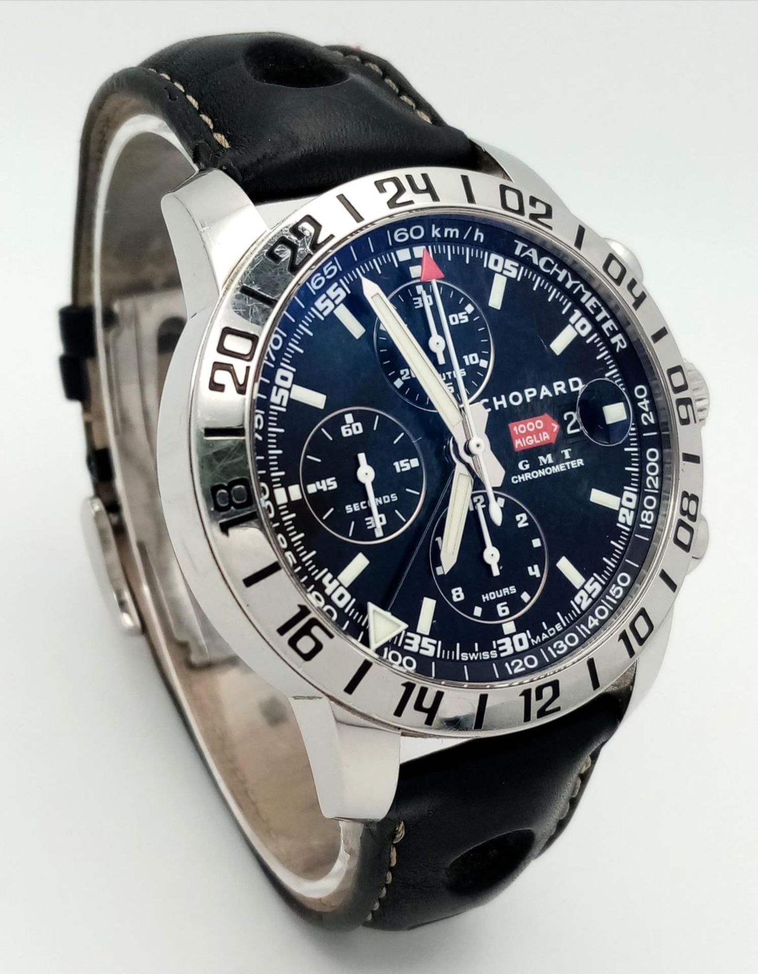 A Chopard Mille Miglia Automatic Gents Watch. Black leather strap. Stainless steel case - 42mm. - Bild 3 aus 10