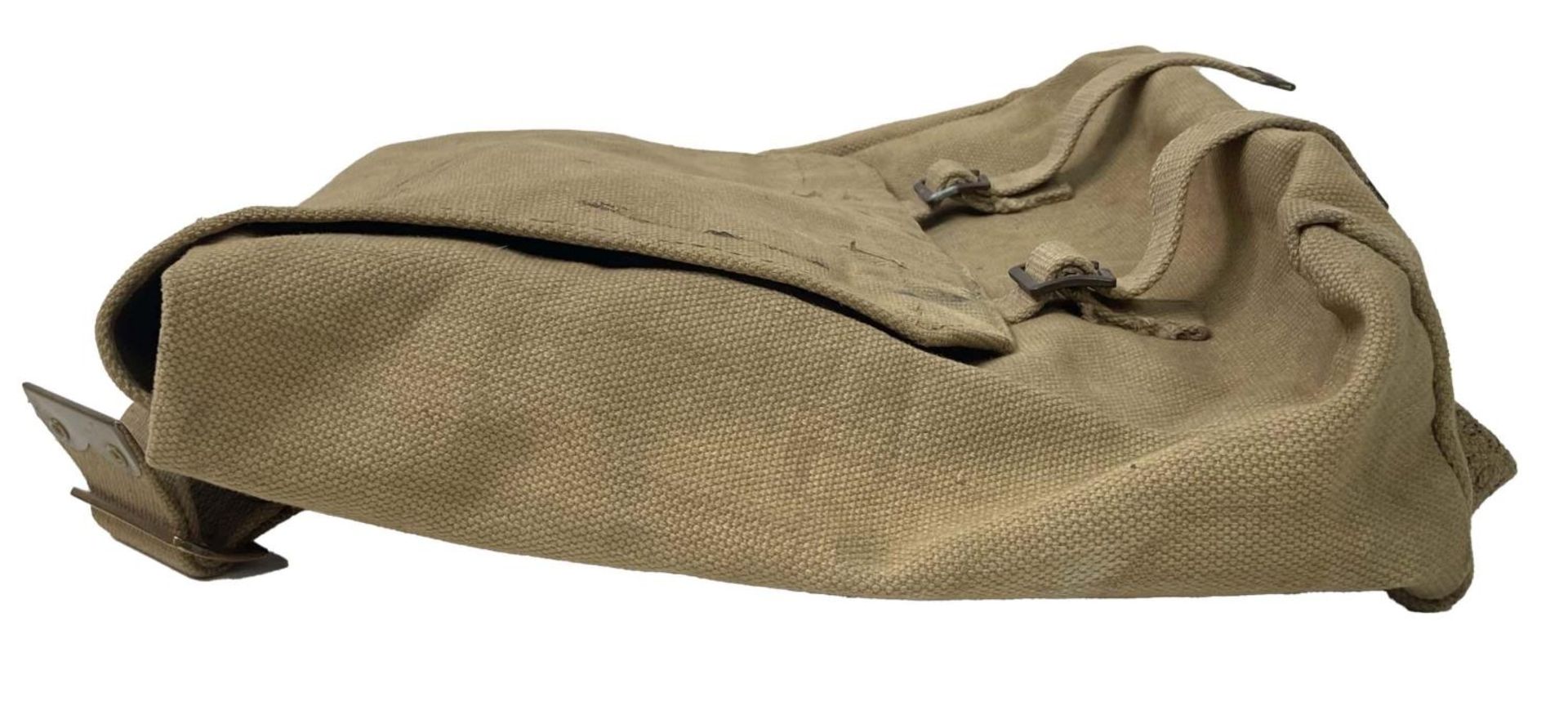 A British Army 1937 pattern webbing large pack, complete with ‘L’ straps and extension straps. Dated - Image 3 of 6