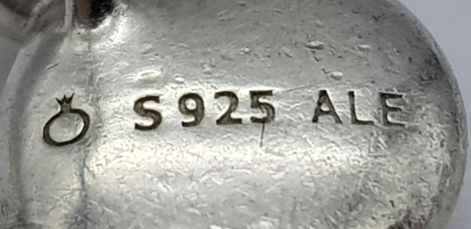 A PANDORA STERLING SILVER DROP PENDANT 5.6G , 23mm x 12mm. SC 9085 - Bild 4 aus 5