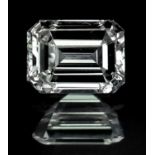 A 0.725ct Emerald Cut Diamond. VVS2 clarity. H colour. Comes with a DIA certificate.