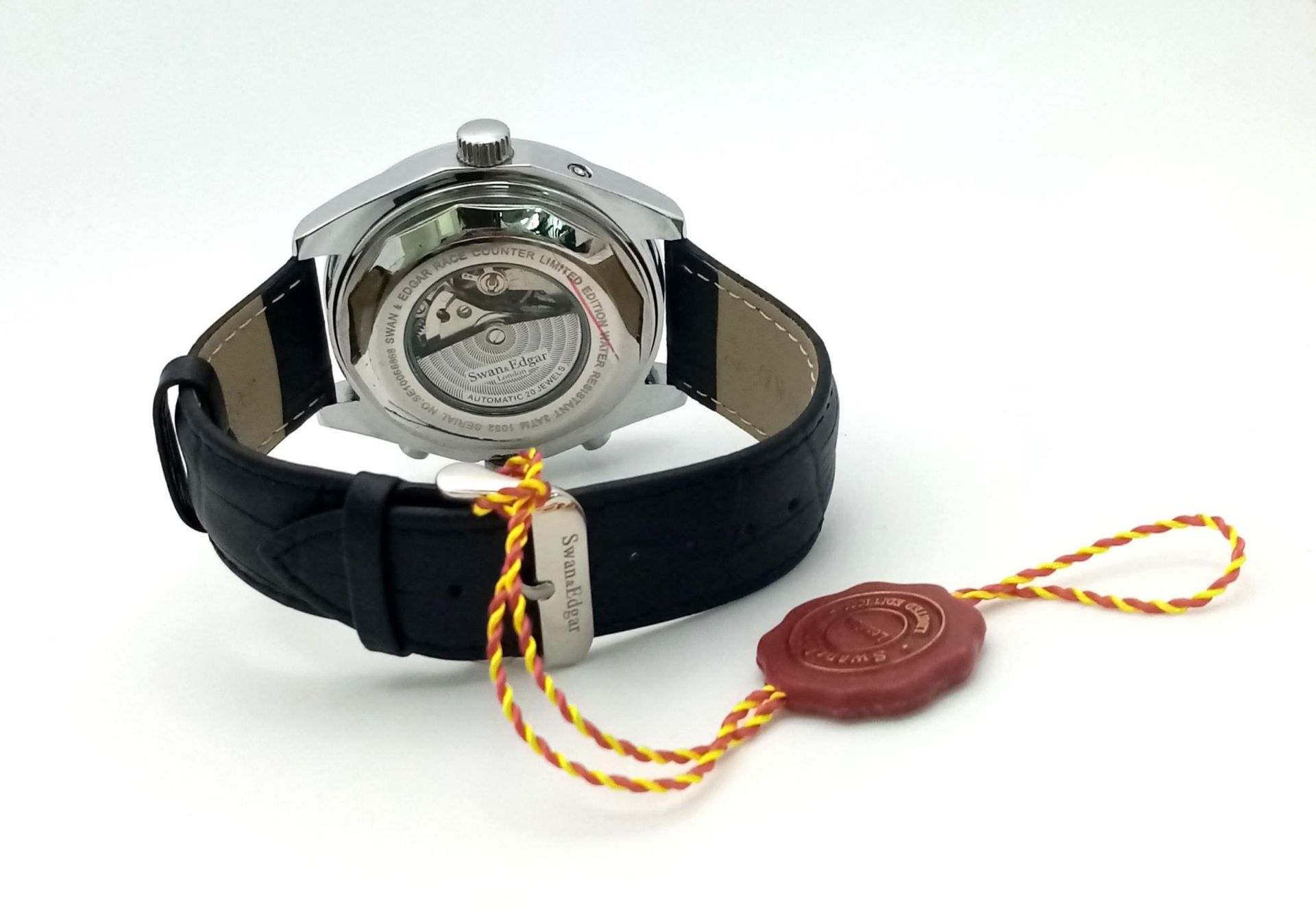 An unworn Men’s Luxury, Limited Edition, Swann & Edgar, London, Model Racecounter Watch. 55mm - Image 5 of 6
