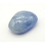 A 17.20ct Untreated Cabochon Burmese Blue Sapphire - GFCO Swiss Certified.