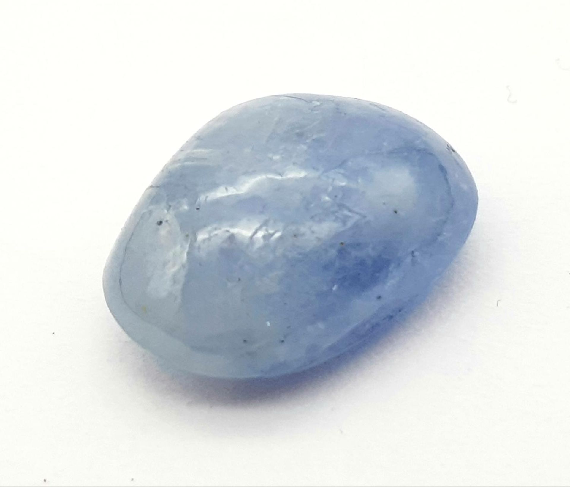 A 17.20ct Untreated Cabochon Burmese Blue Sapphire - GFCO Swiss Certified.