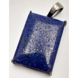 A 40ct Lapis Lazuli 925 Sterling Pendant. W- 13.60g. 4cm. Ref: Vo-1944