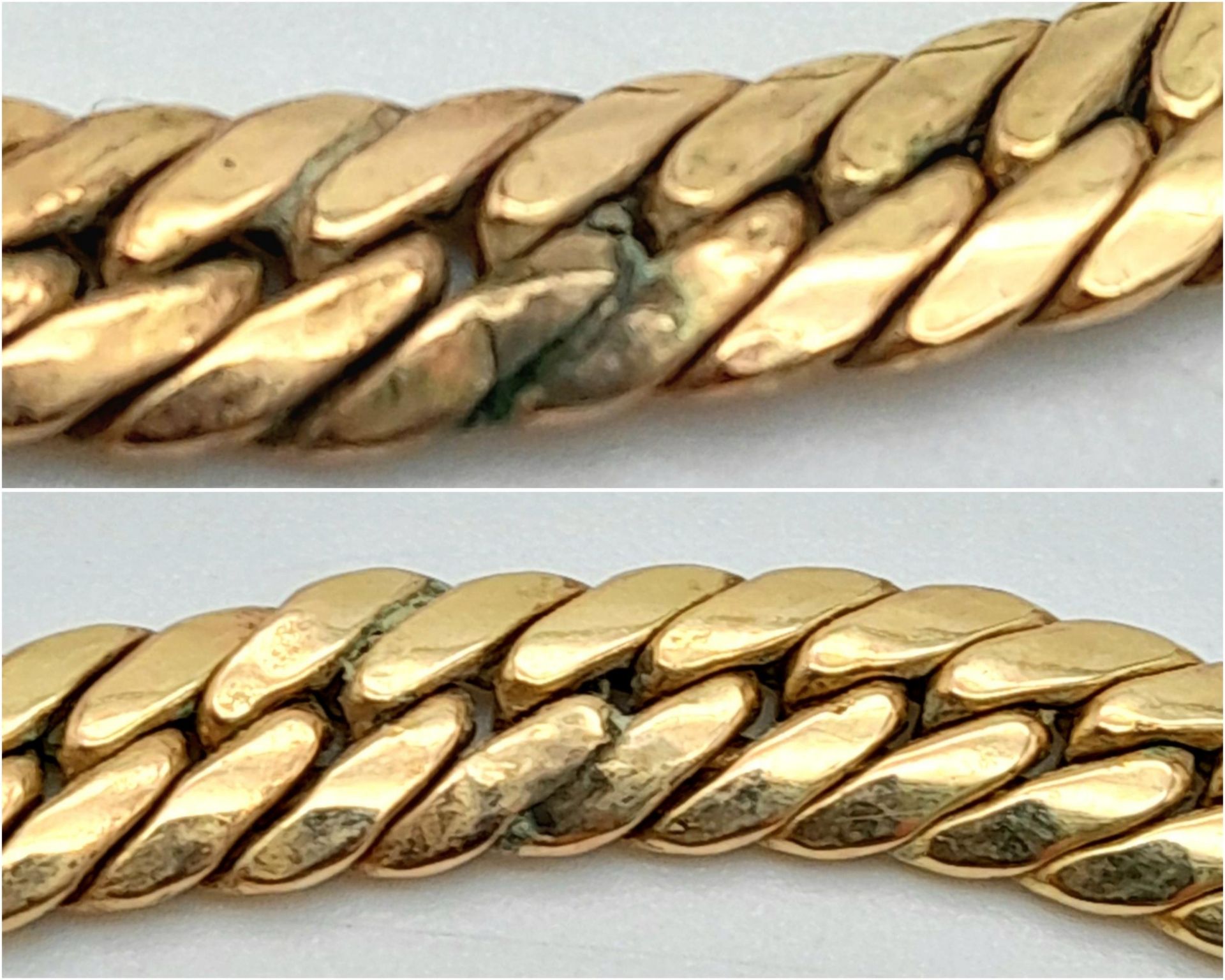 A 9K Yellow Gold Herringbone Chain. 40cm. 10.75g - Image 5 of 6