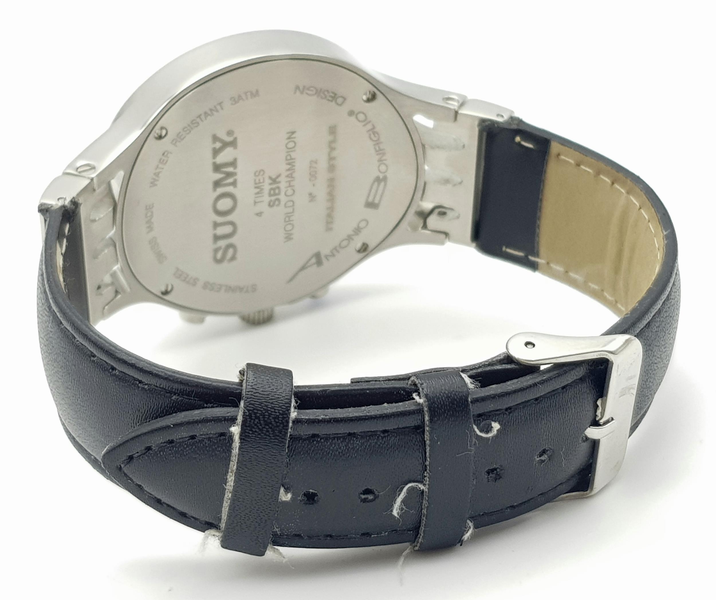 A Rare Limited Edition Italian Sports Chronograph Watch by Suomy Racing. Antonio Bonfiglio Design, - Image 5 of 6