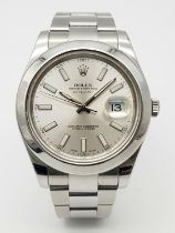 A Beautiful, Refined Rolex Automatic Datejust Gents Watch. Model 116300. Oyster-steel bracelet and