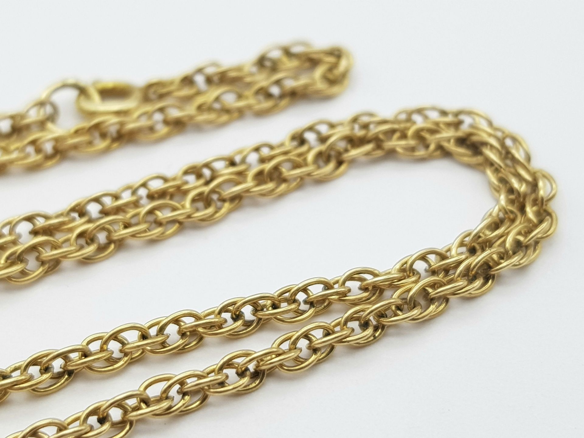 A Lovely Vintage 9K Gold Prince of Wales Link Chain. 60cm. 7g. - Bild 4 aus 5