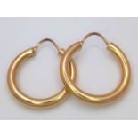 A 18ct Yellow Gold Hoops Earrings, 2.8g total weight. ref: 1509I
