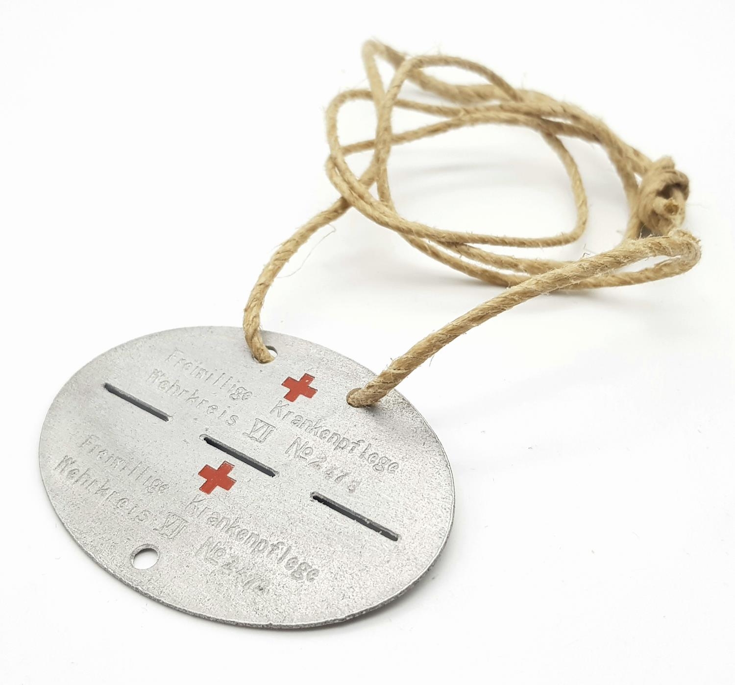 3rd Reich DRK (German Red Cross) Nurses Dog Tag.