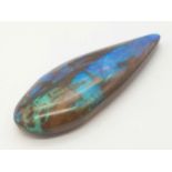 A spectacular and rarely seen in such quality and size opalised fossil wood with wonderful blue