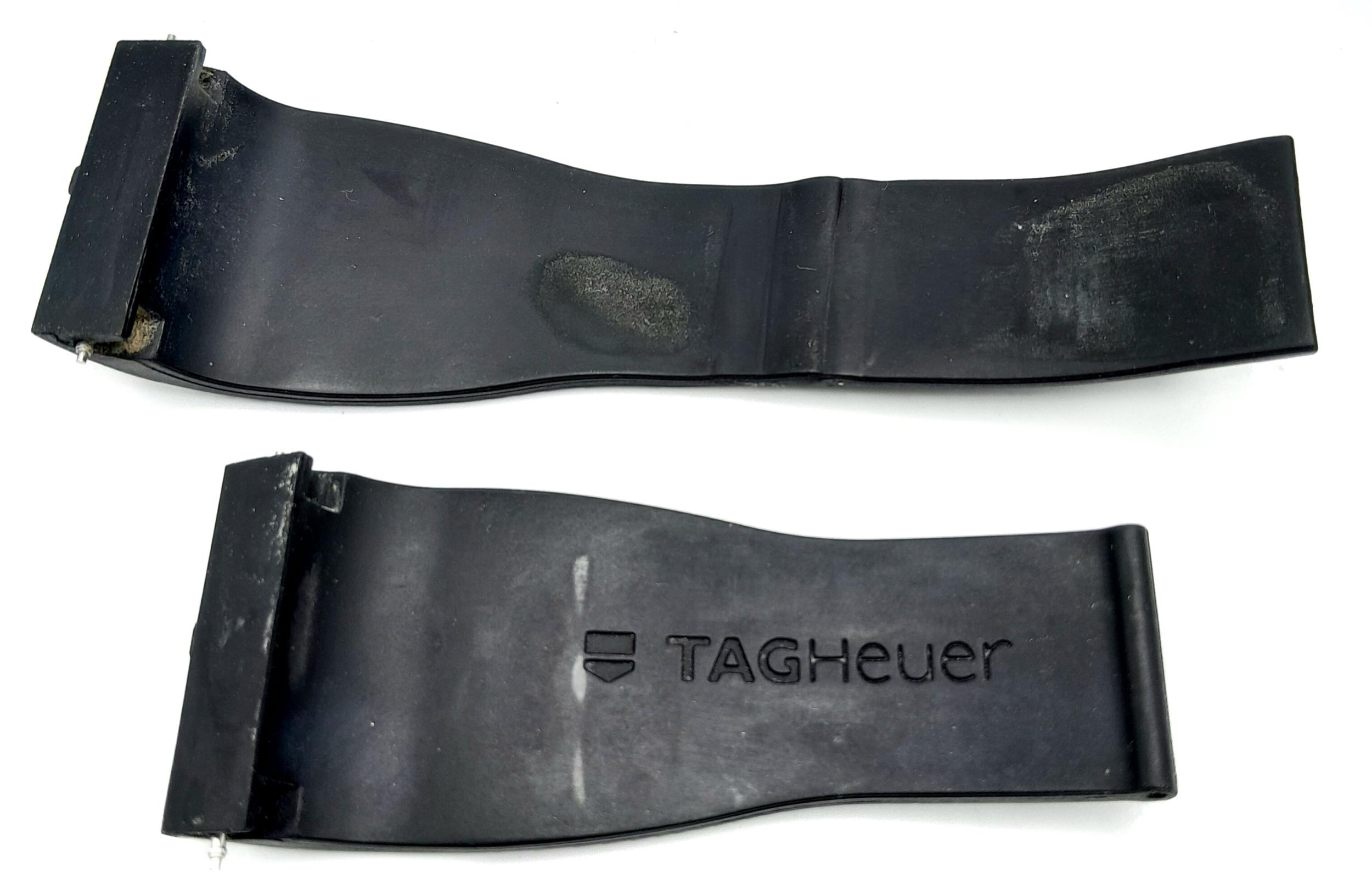 A Rare Tag Heuer Microtimer Digital Quartz Watch. White Alligator leather strap. Chrome coated - Image 8 of 9