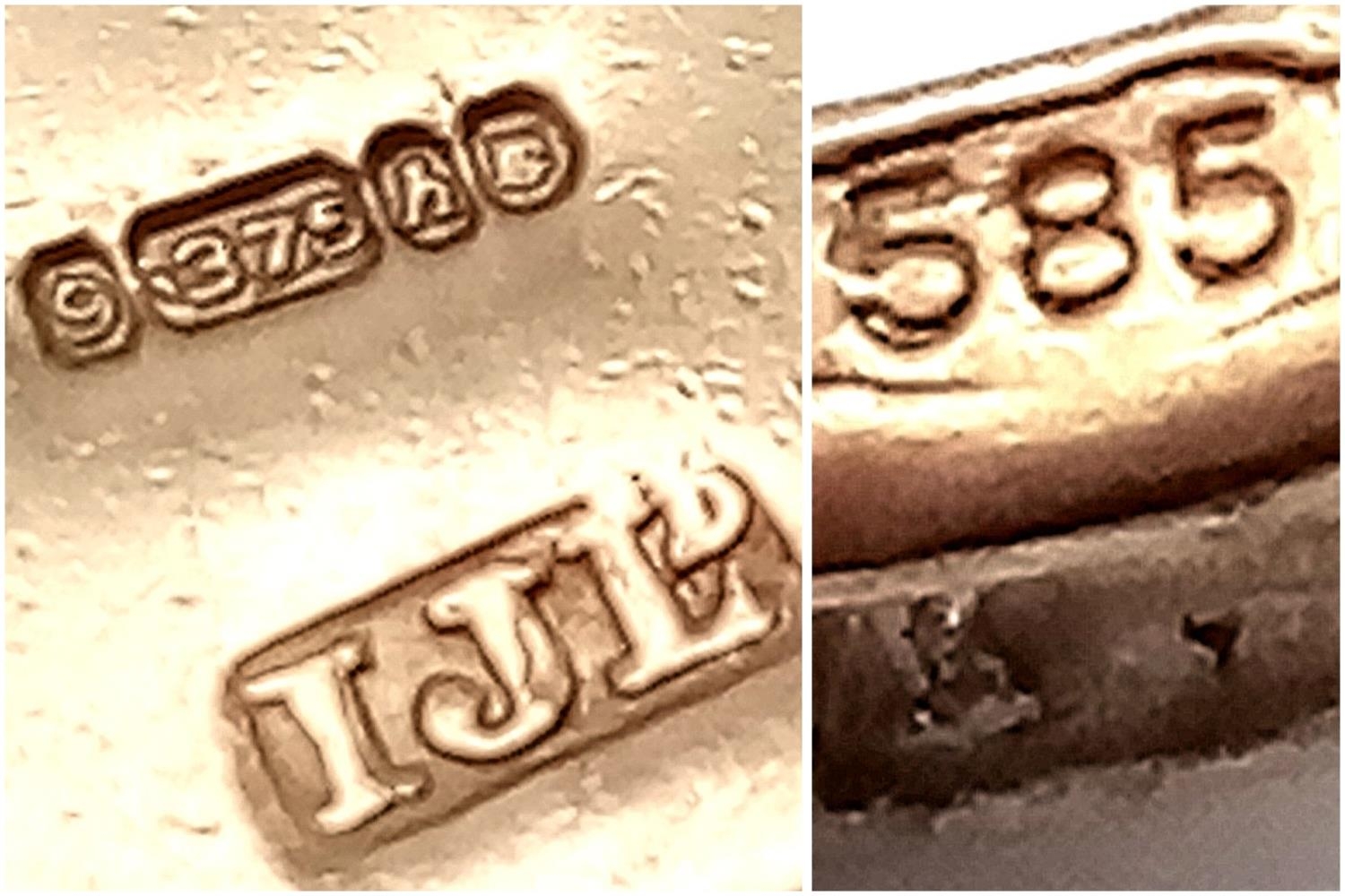 A 9K YELLOW GOLD DRIVING LICENCE CHARM, WHICH OPENS UP. 3cm length, 4.7g weight. Ref: SC 9057 - Image 3 of 4