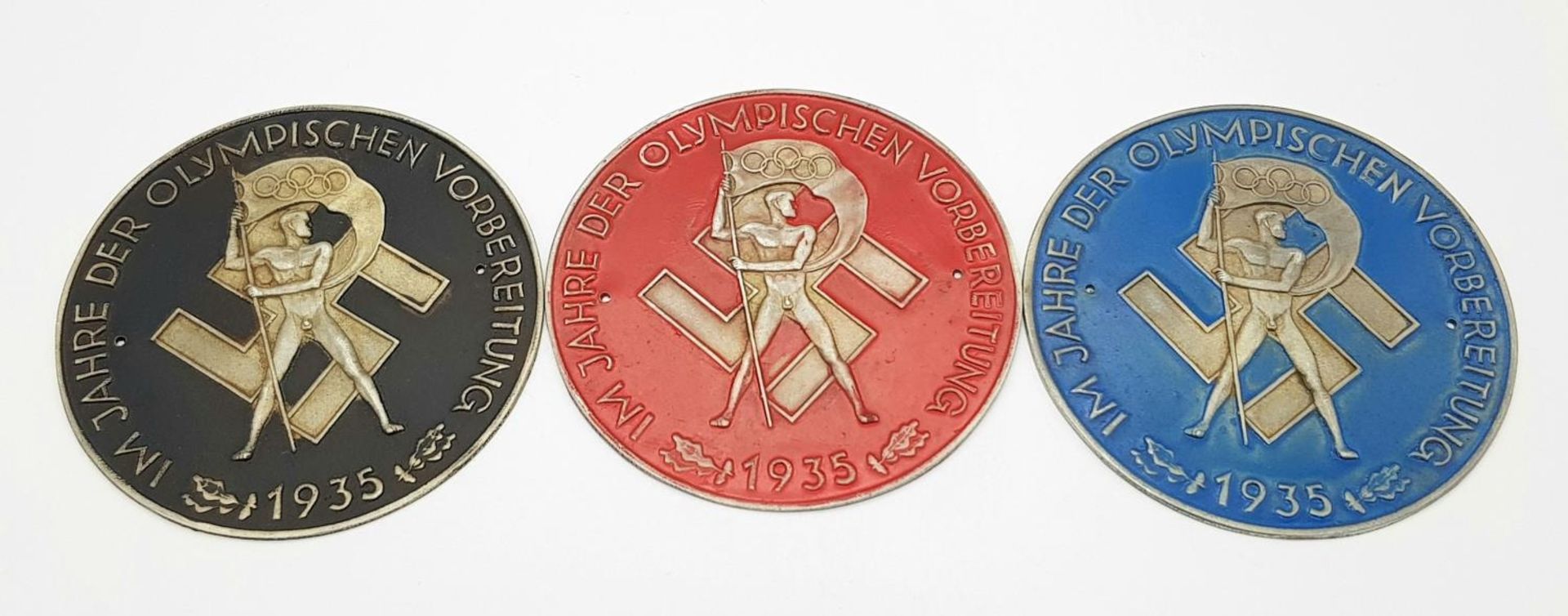 3 x 1935 Dated Plaques “In the Year of the Olympic Preparations” - Bild 2 aus 4