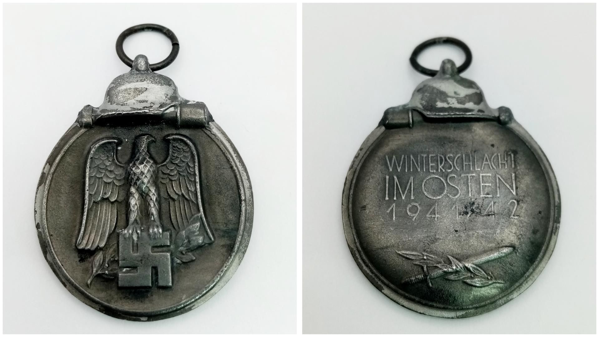 Un-Issued German Eastern Front Medal in Original Packet. Maker Wilhelm Deumer, Lüdenscheid.