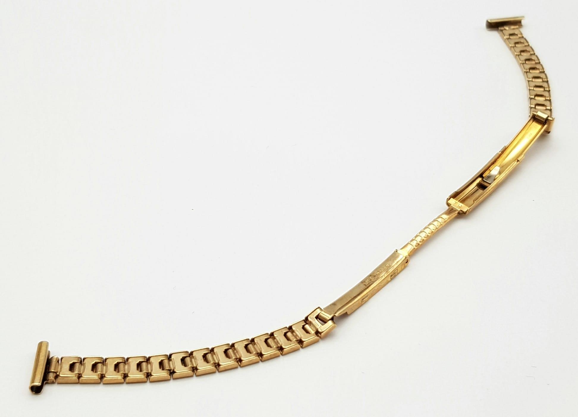 A BRAND NEW LADIES 9K GOLD WATCH STRAP WITH REMOVABLE LINKS FOR SIZE ADJUSTMENT . 9gms - Image 3 of 6