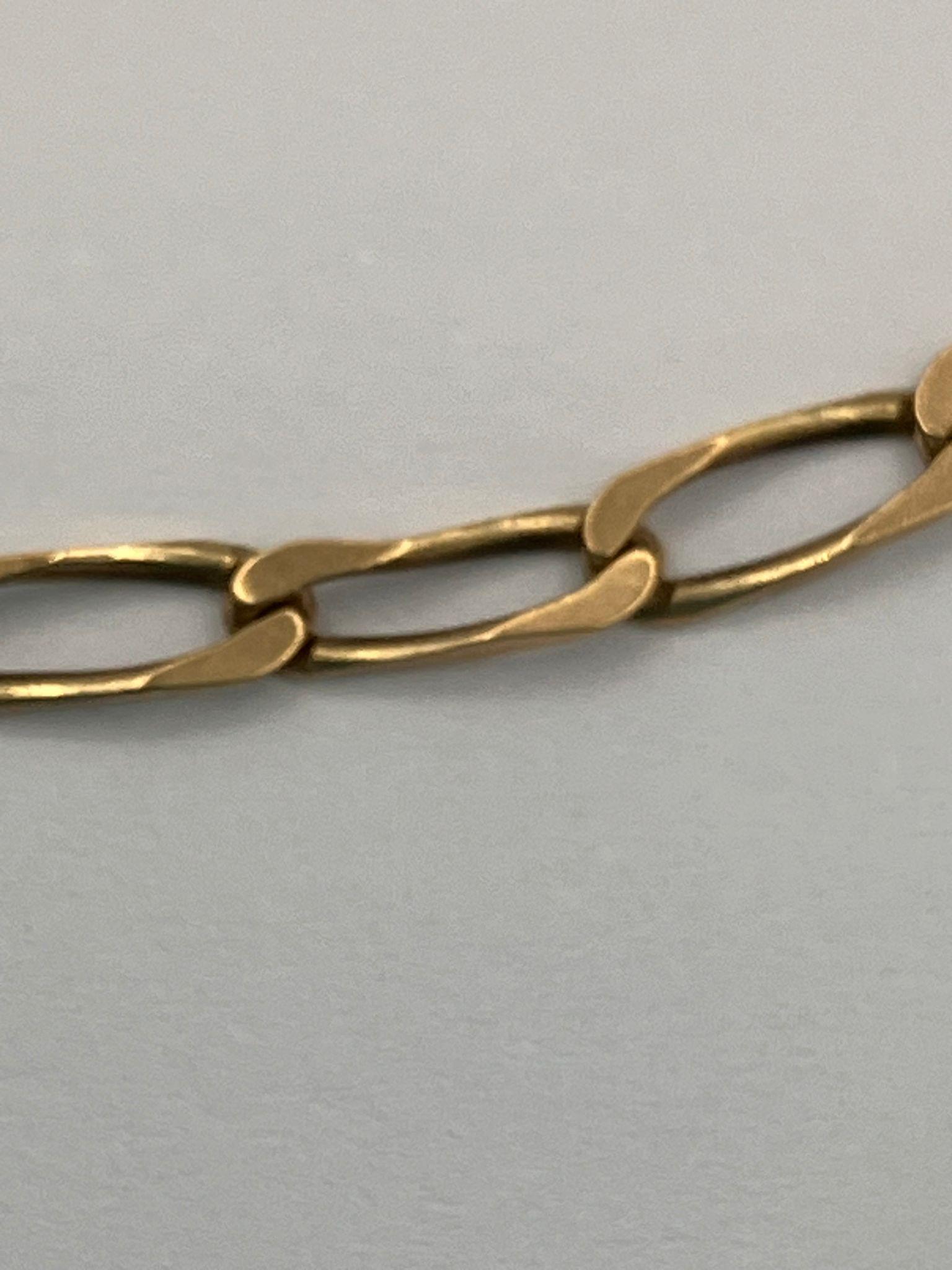 9 carat GOLD CHAIN LINK BRACELET. Full UK Hallmark. 1.4 grams. 18 cm. - Image 2 of 2