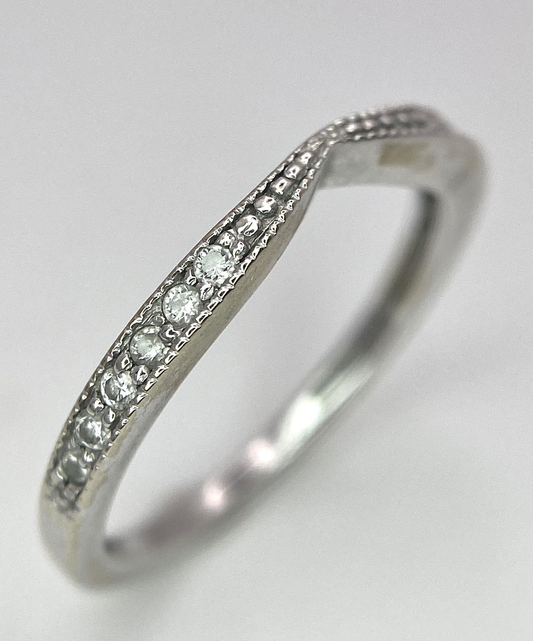 Two Different Style 18K White Gold Rings. A 0.50ct brilliant cut central diamond with diamond - Image 6 of 8