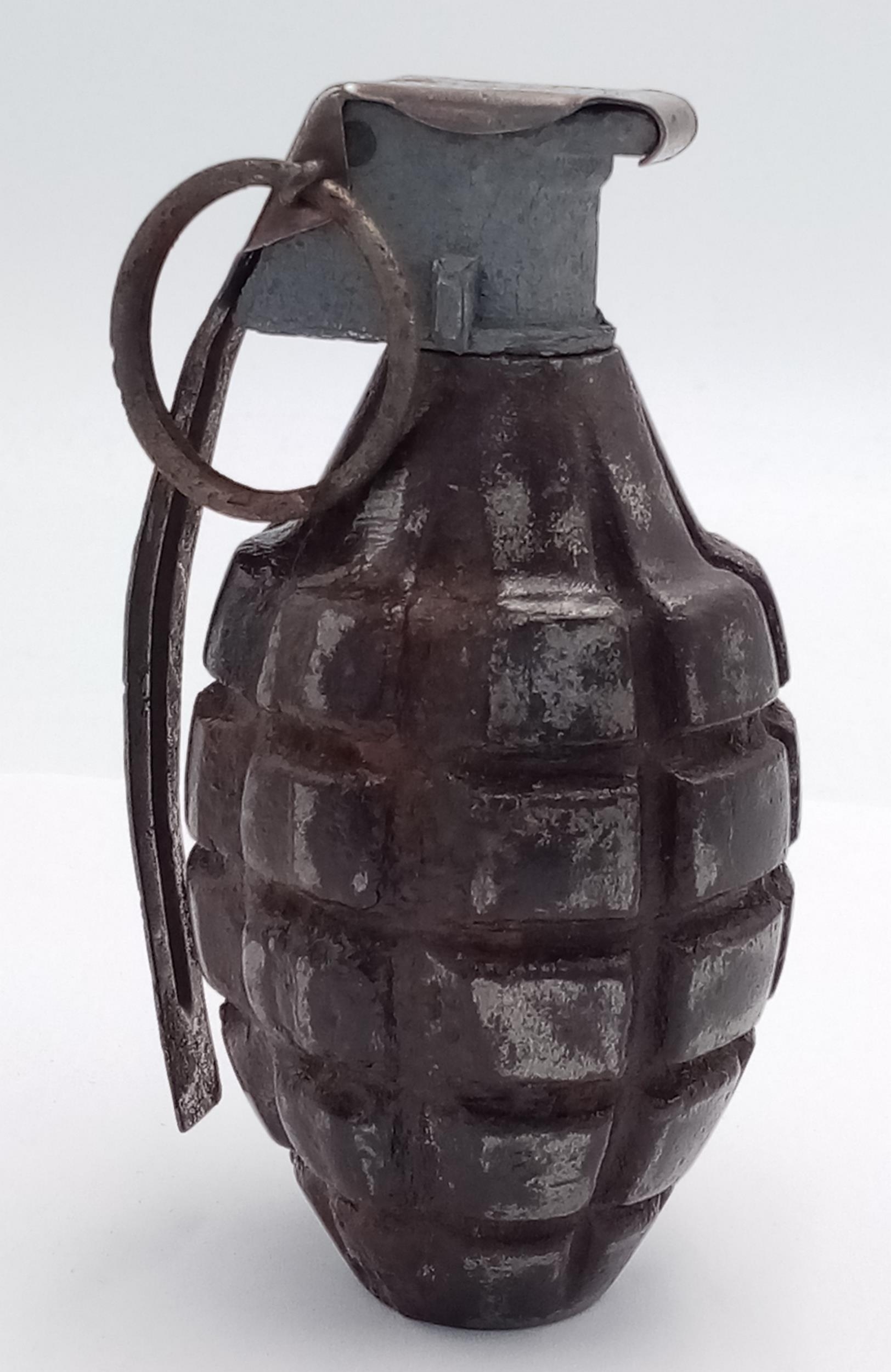 INERT WW2 Normandy Relic US Pineapple Grenade. This Grenade is one of several that were found in the