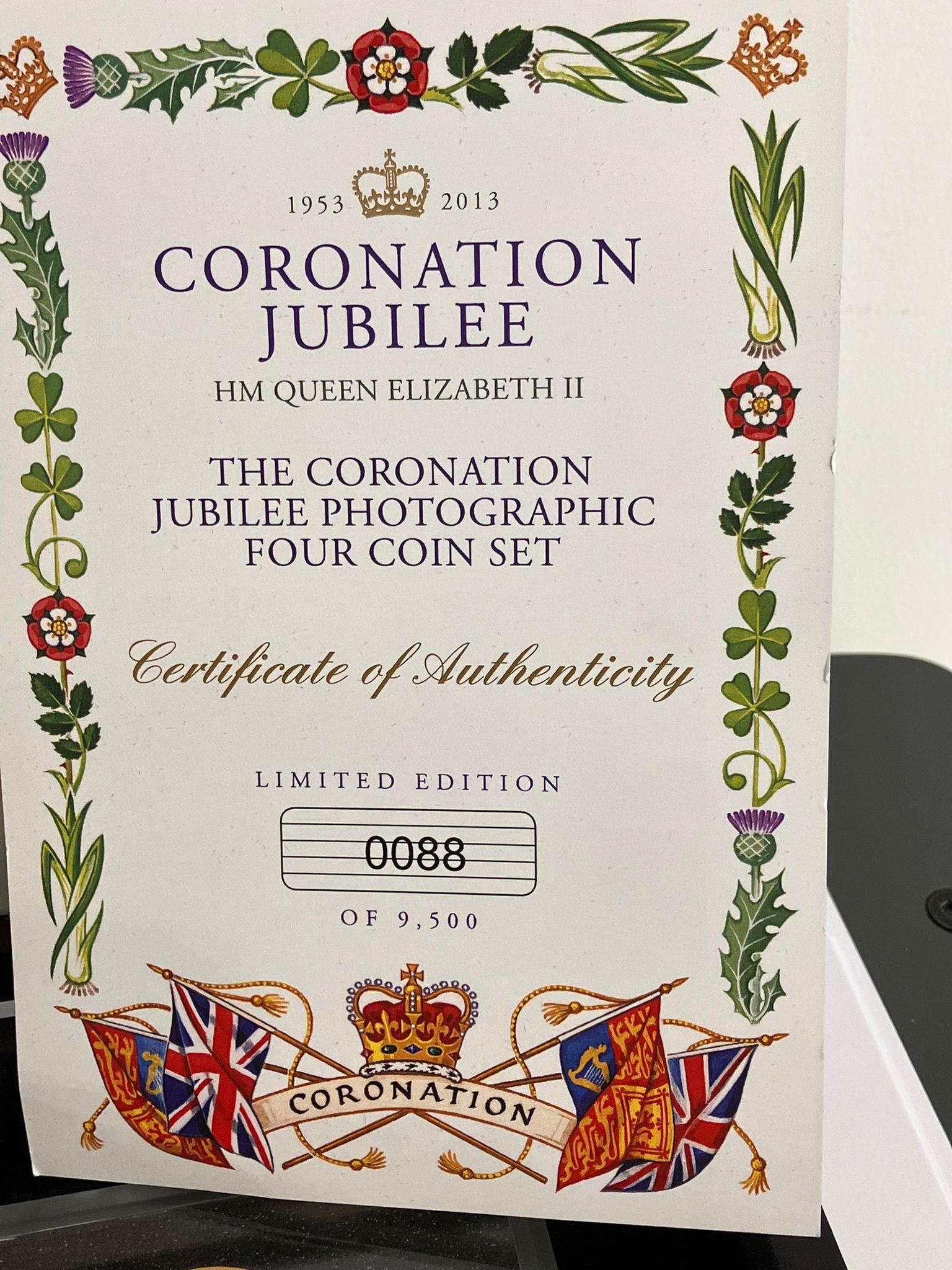 Westminster CORONATION JUBILEE PHOTO COIN SET. Complete with high quality display case. All coins - Image 6 of 6