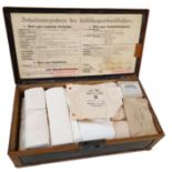 1937 Dated Luftshutz (Air Raid Police) First Aid Box with contents.