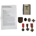 WW2 German Wehrpass & Awards to Leutnant Alfons Macowiak who served with several Panzerjäger (Tank