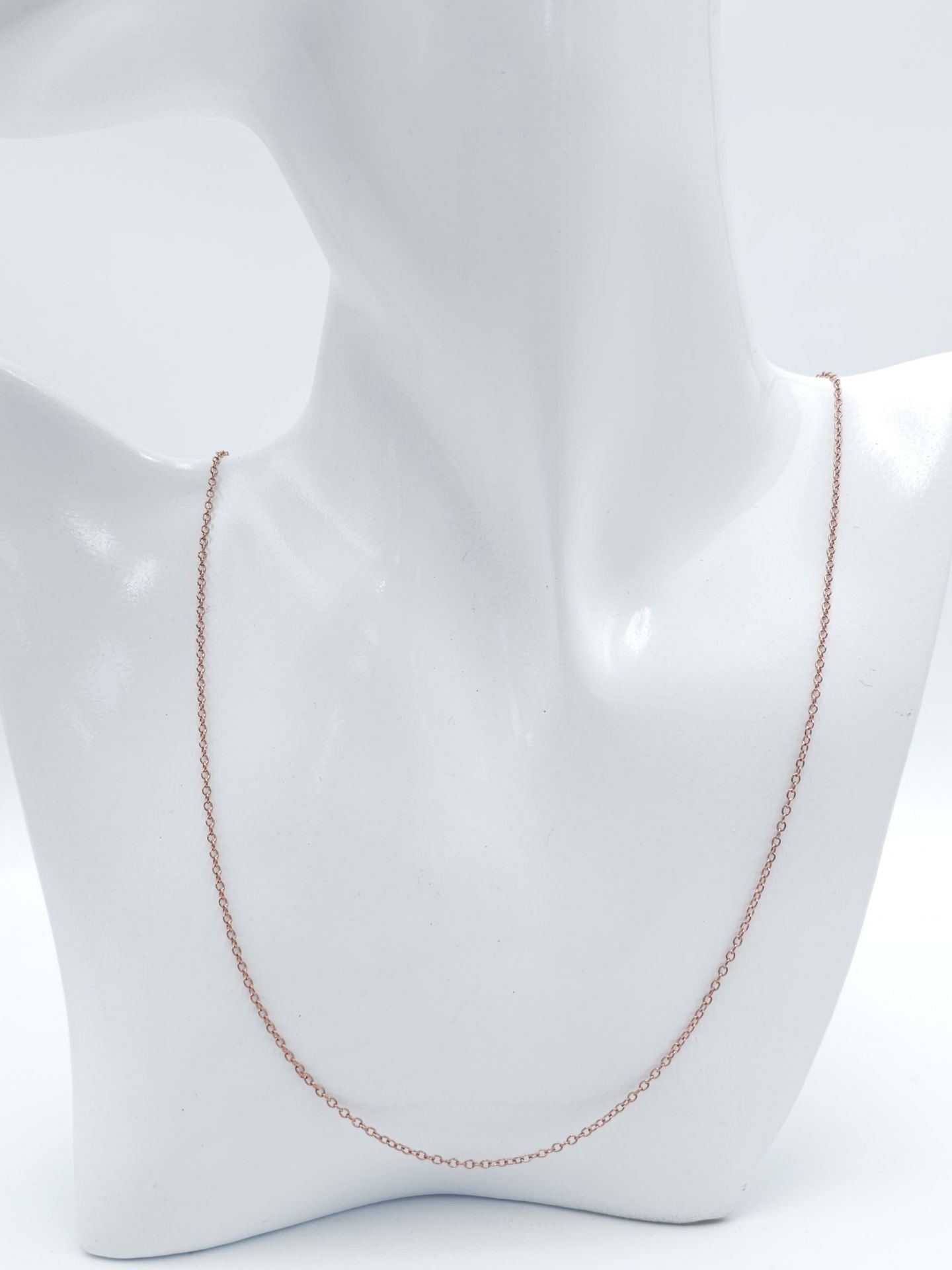 A Parcel of 4 x 60cm Length Unworn Rose Gold-Toned Sterling Silver Chain Necklaces. Comprising 3 x - Image 10 of 21