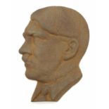 WW2 German Cast Iron Plaque Head of Adolf Hitler.