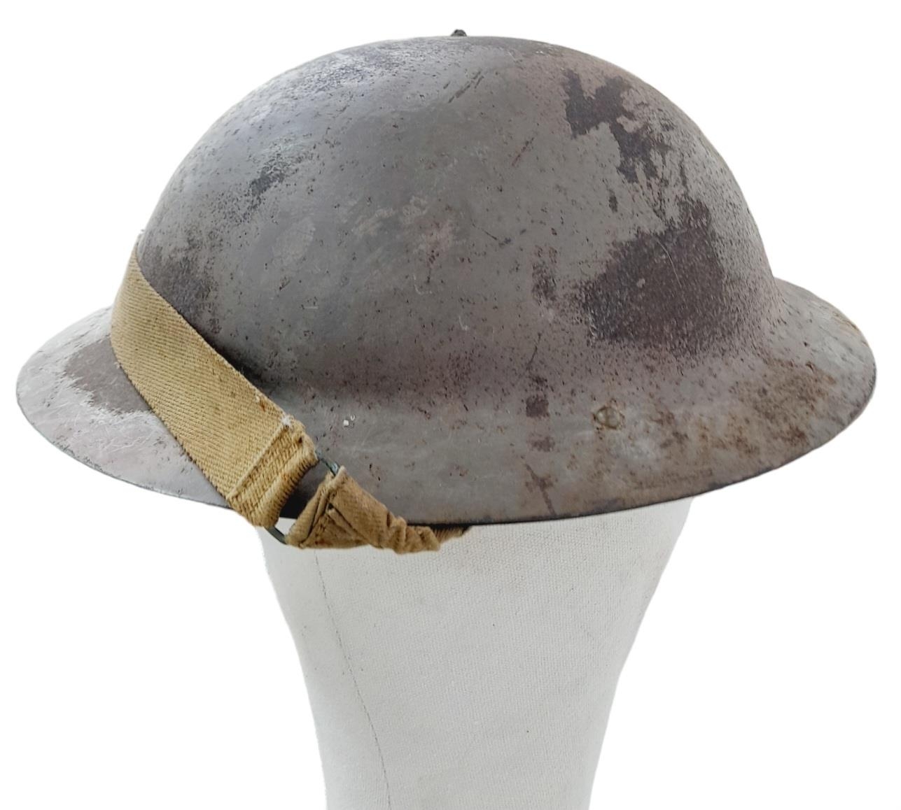 Rare 1941 Dated WW2 British Raw Edge Mk II Helmet. These were made by Briggs Motor Bodies Ltd of - Image 2 of 5