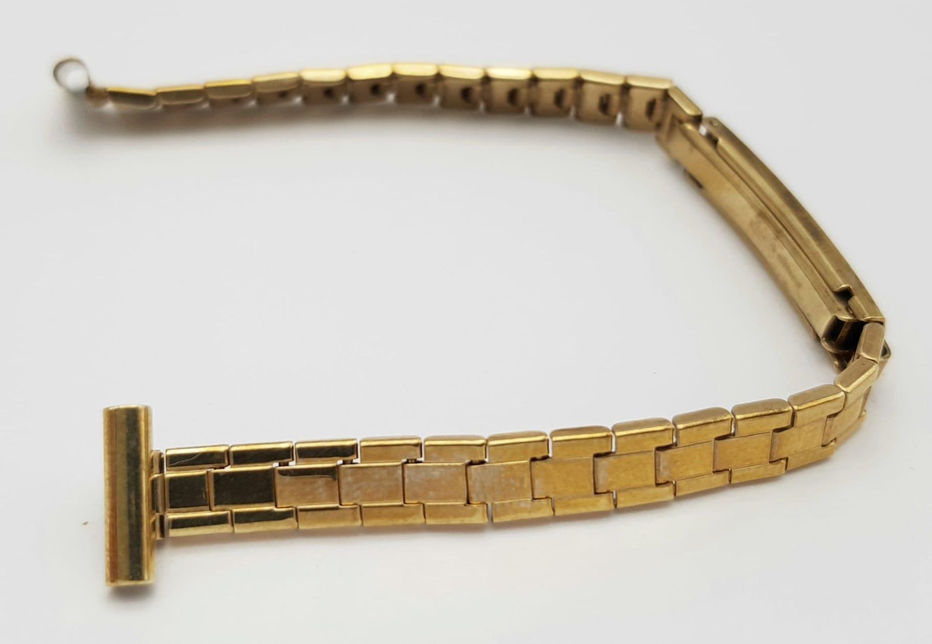 A BRAND NEW LADIES 9K GOLD WATCH STRAP WITH REMOVABLE LINKS FOR SIZE ADJUSTMENT . 9gms - Image 4 of 6