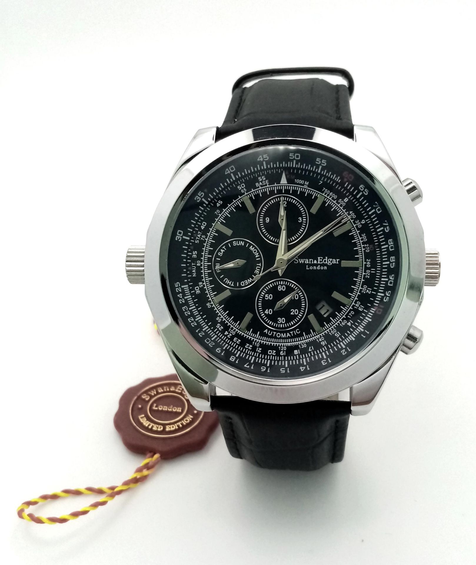 An unworn Men’s Luxury, Limited Edition, Swann & Edgar, London, Model Racecounter Watch. 55mm - Image 2 of 6