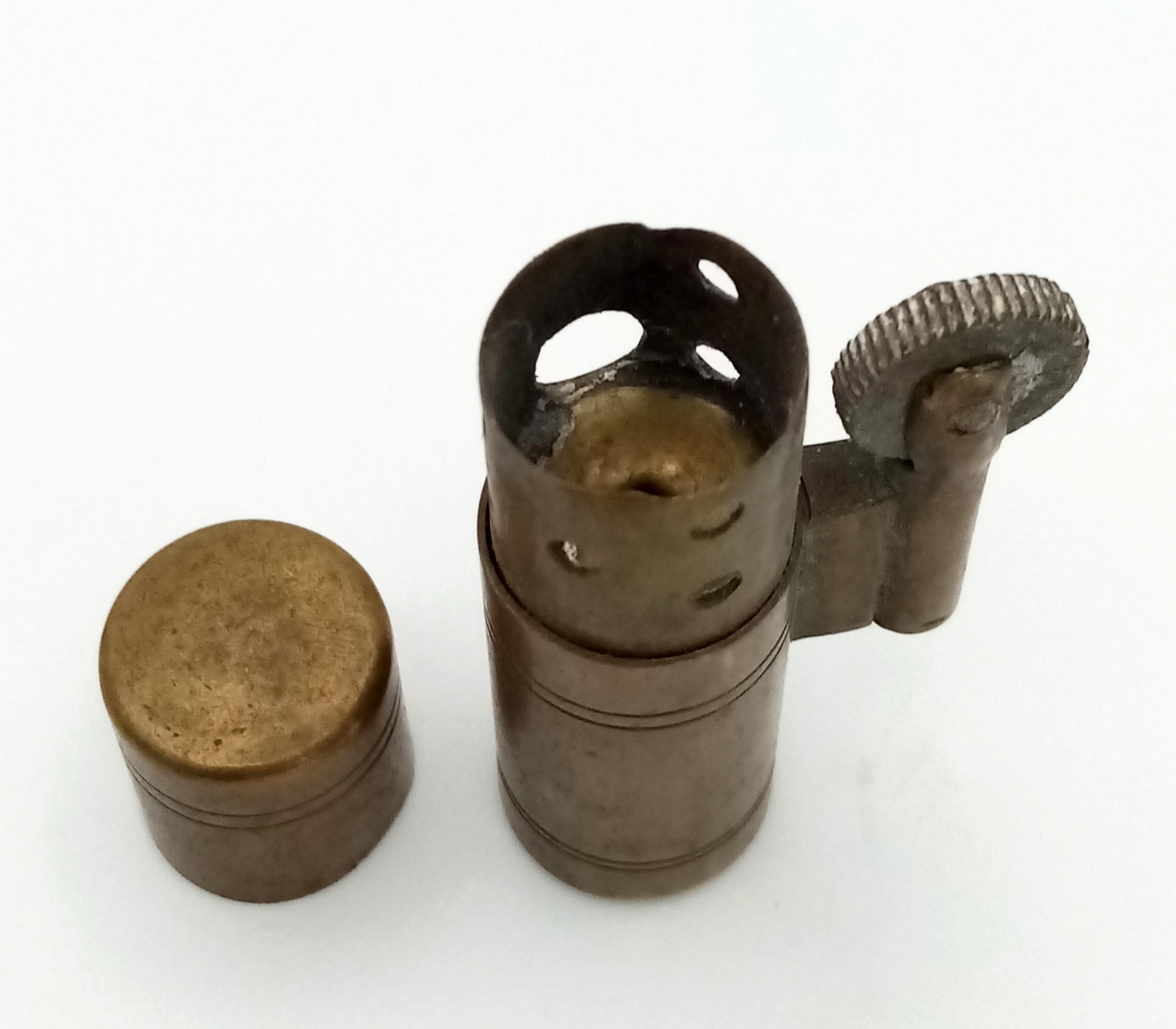 Original WW1 British Tommy Trench Lighter. Circa 1915. Small and compact could be lit in a cupped - Image 9 of 12