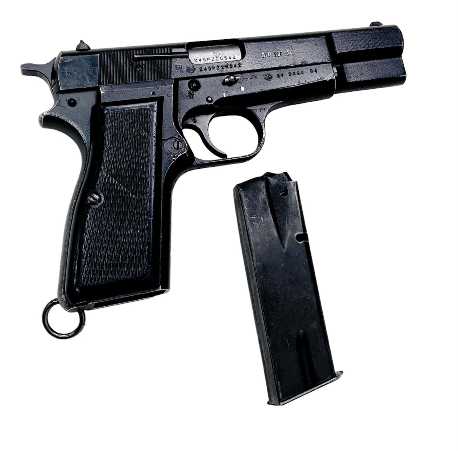 A Deactivated Browning Hi-Power 9mm Semi-Automatic Pistol. Comes with the latest EU deactivation - Image 4 of 8