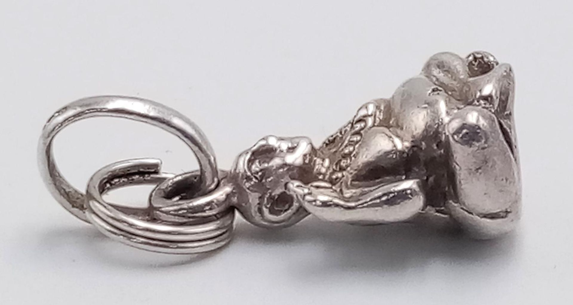 A STERLING SILVER LINKS OF LONDON BUDHA CHARM 5.6G , approx 3cm x 1cm. SC 9089 - Image 3 of 4