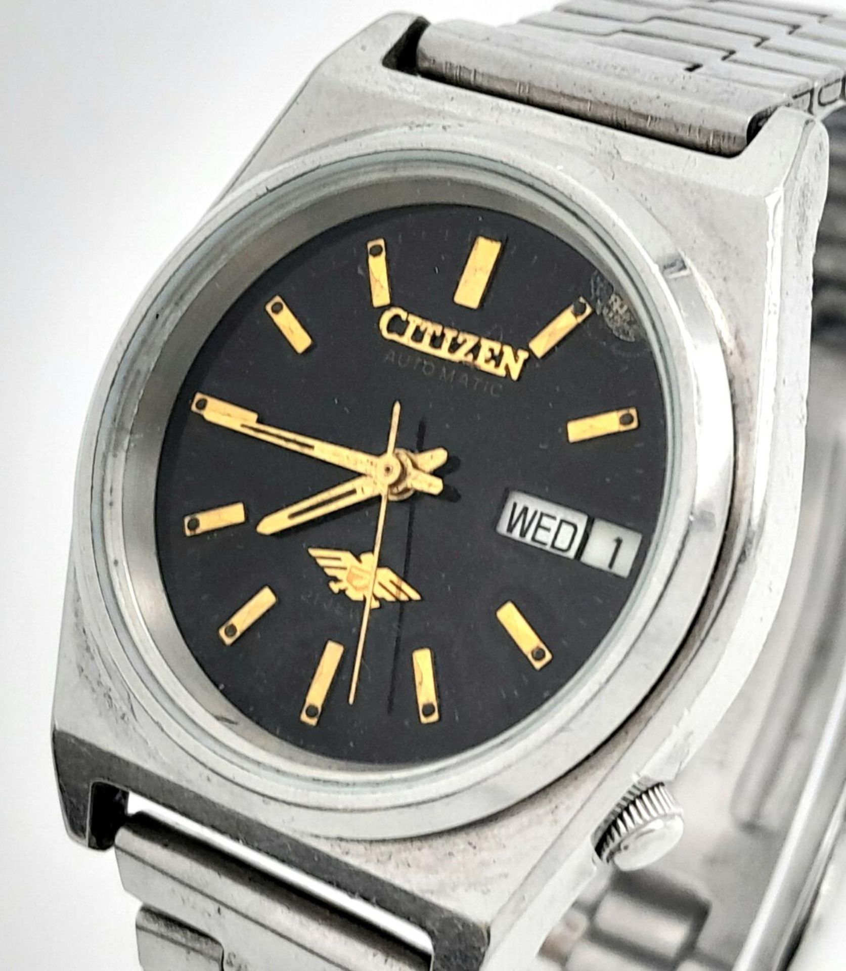 A Vintage Citizen Automatic Gents Watch. Stainless steel bracelet and case - 33mm. - Bild 2 aus 6