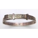 A Silver Victorian Child's Bangle. 4.2cm diameter, 6.14g weight.