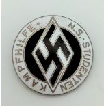 3rd Reich N.S Student “Kampfhilfe” Combat Aid Pin, given to Students who helped with the War Effort.