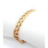 A 9K GOLD ILLUSION DOUBLE LINK BRACELET . 18.6gms one size