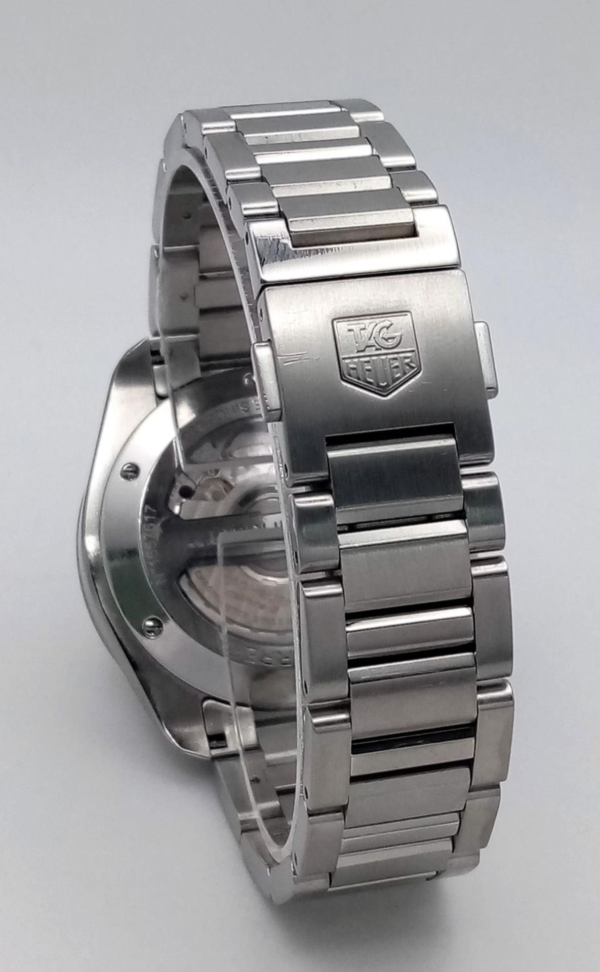 A Tag Heuer Grand Carrera Automatic Gents Watch. Stainless steel bracelet and case - 41mm. White - Bild 6 aus 8