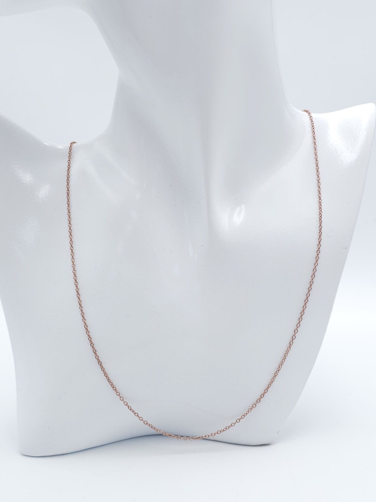 A Parcel of 4 x 60cm Length Unworn Rose Gold-Toned Sterling Silver Chain Necklaces. Comprising 3 x - Bild 18 aus 21