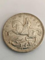 1935 SILVER ROCKING HORSE CROWN. Very fine/extra fine condition. Having bold and clear raised detail