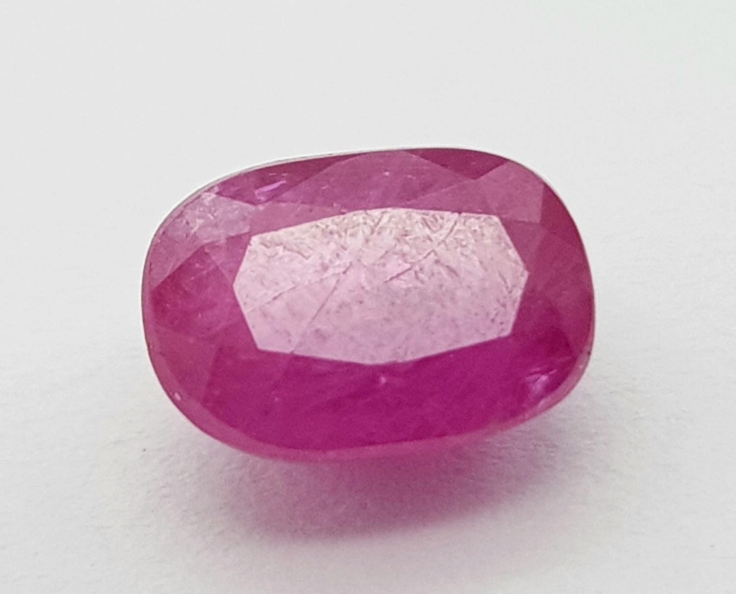 A 1.63ct Untreated Rare Burma Ruby Gemstone - GFCO Swiss Certified. - Image 2 of 5