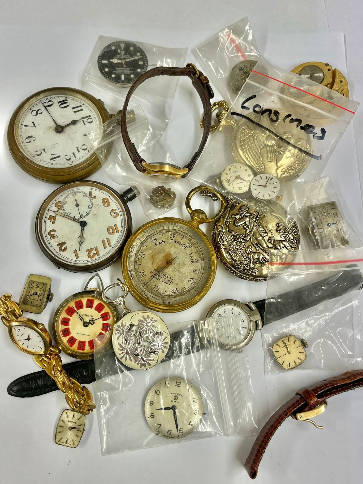 A lot of Assorted watches to include Longines movement . As found .