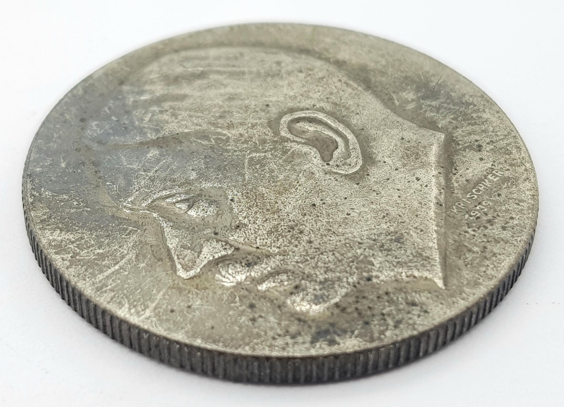 3rd Reich Memorial Token for Hitlers 50th Birthday. - Image 3 of 5