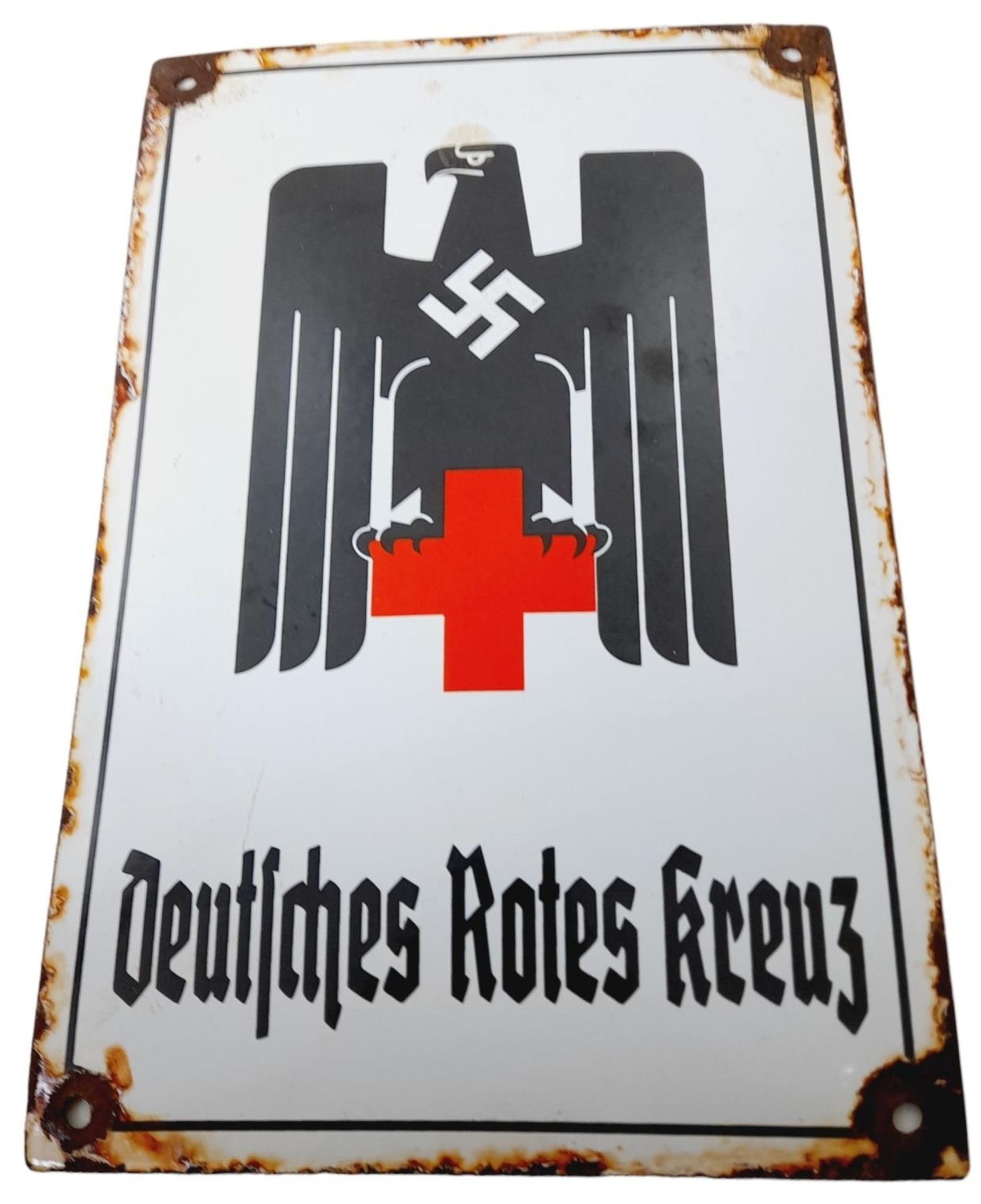 WW2 German DRK (German Red Cross) Enamel Sign.