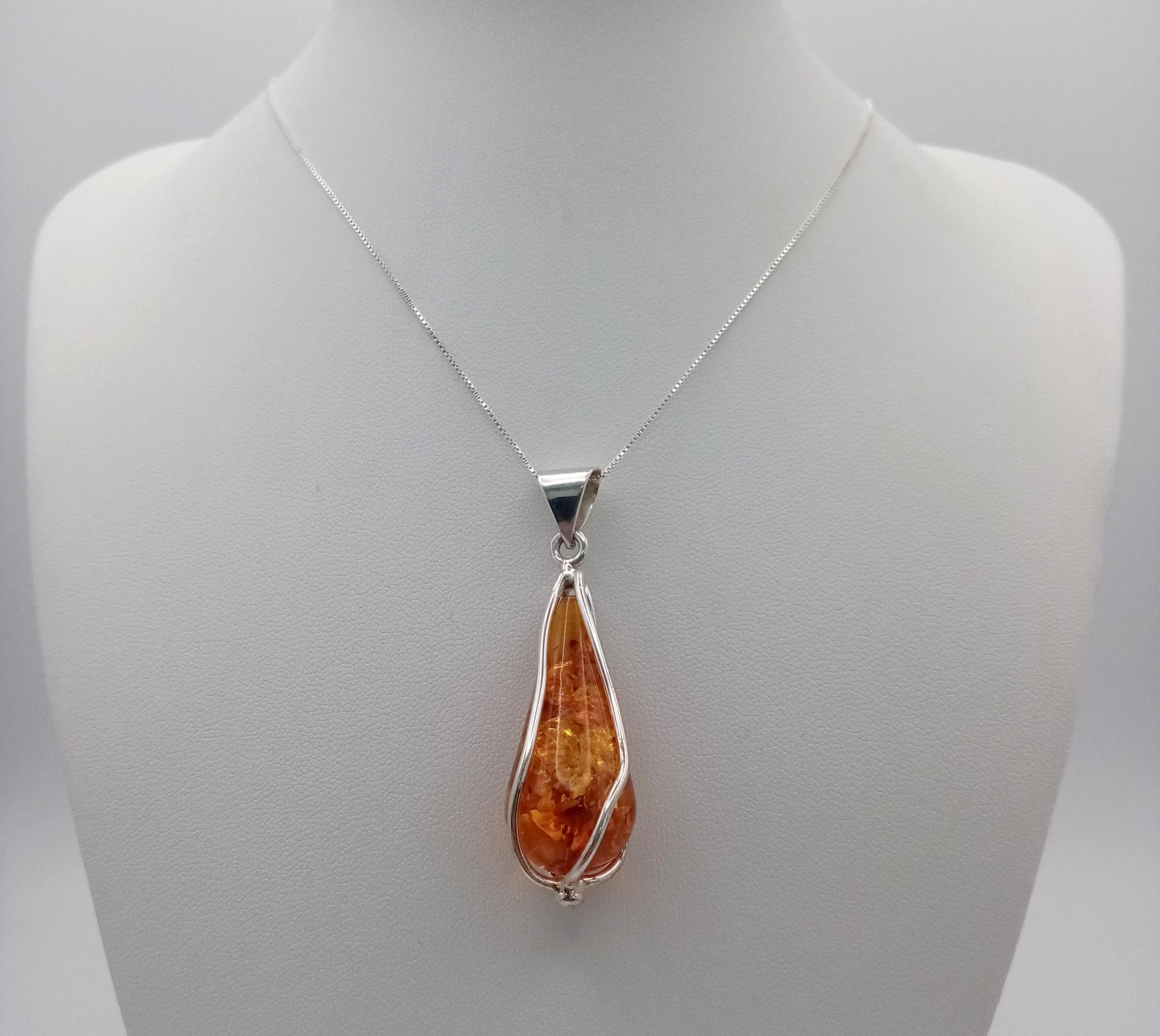 An Unworn, Fully Certified Limited Edition (1 of 50), Sterling Silver and Baltic Cognac Amber - Image 2 of 5