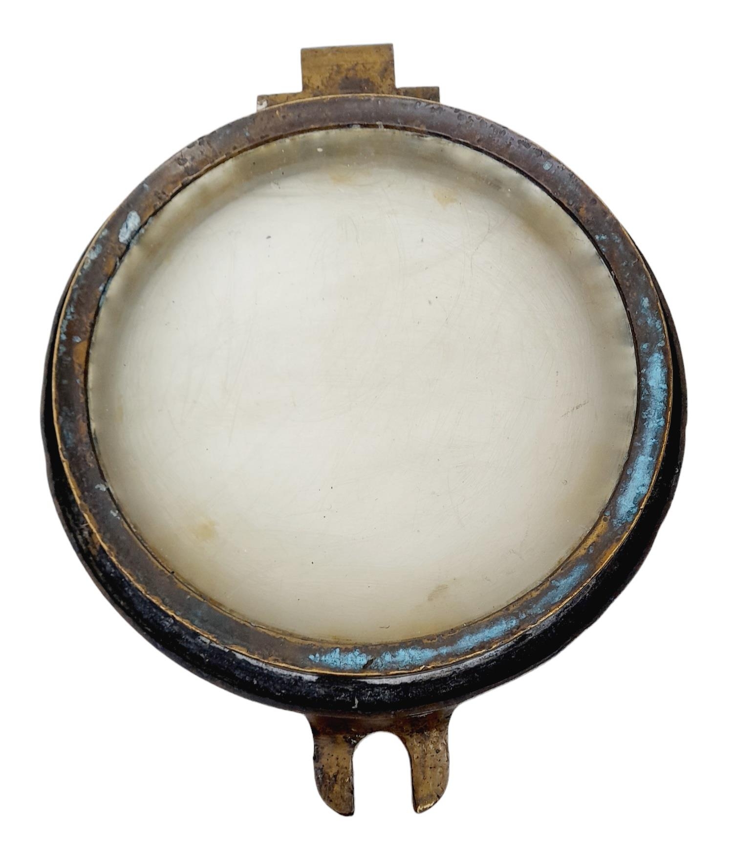 Heavy Brass Porthole from a WW2 German Kriegsmarine Battleship. The brass has been slightly - Image 2 of 4