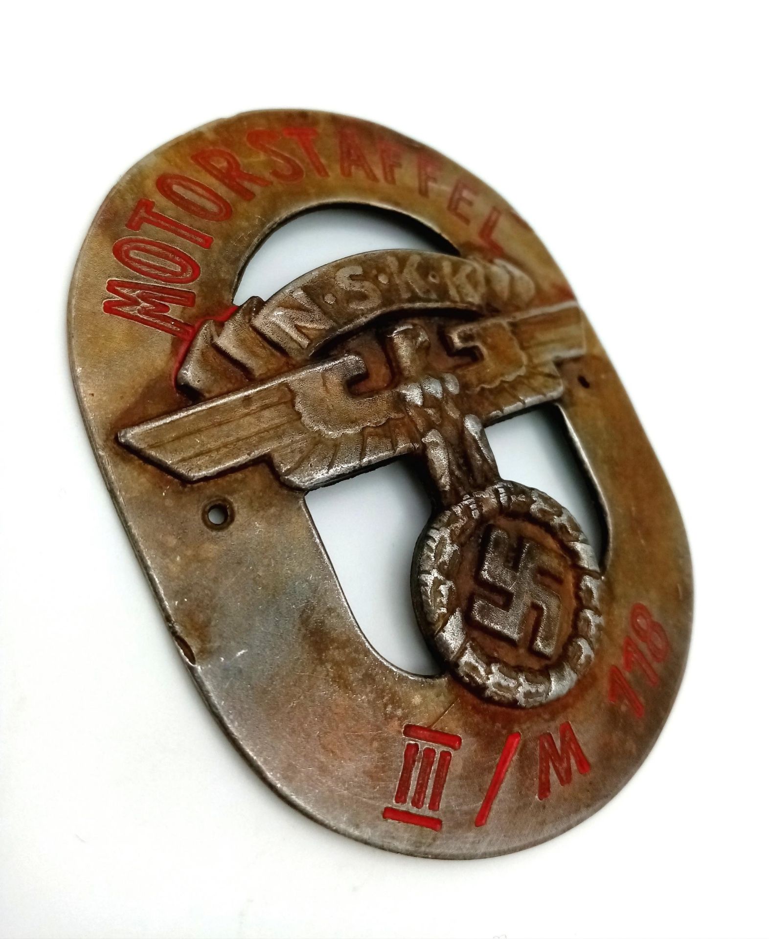 3rd Reich NSKK (Transport Corps) Unit 118 Motor Squadron Sleeve Badge. - Bild 2 aus 2