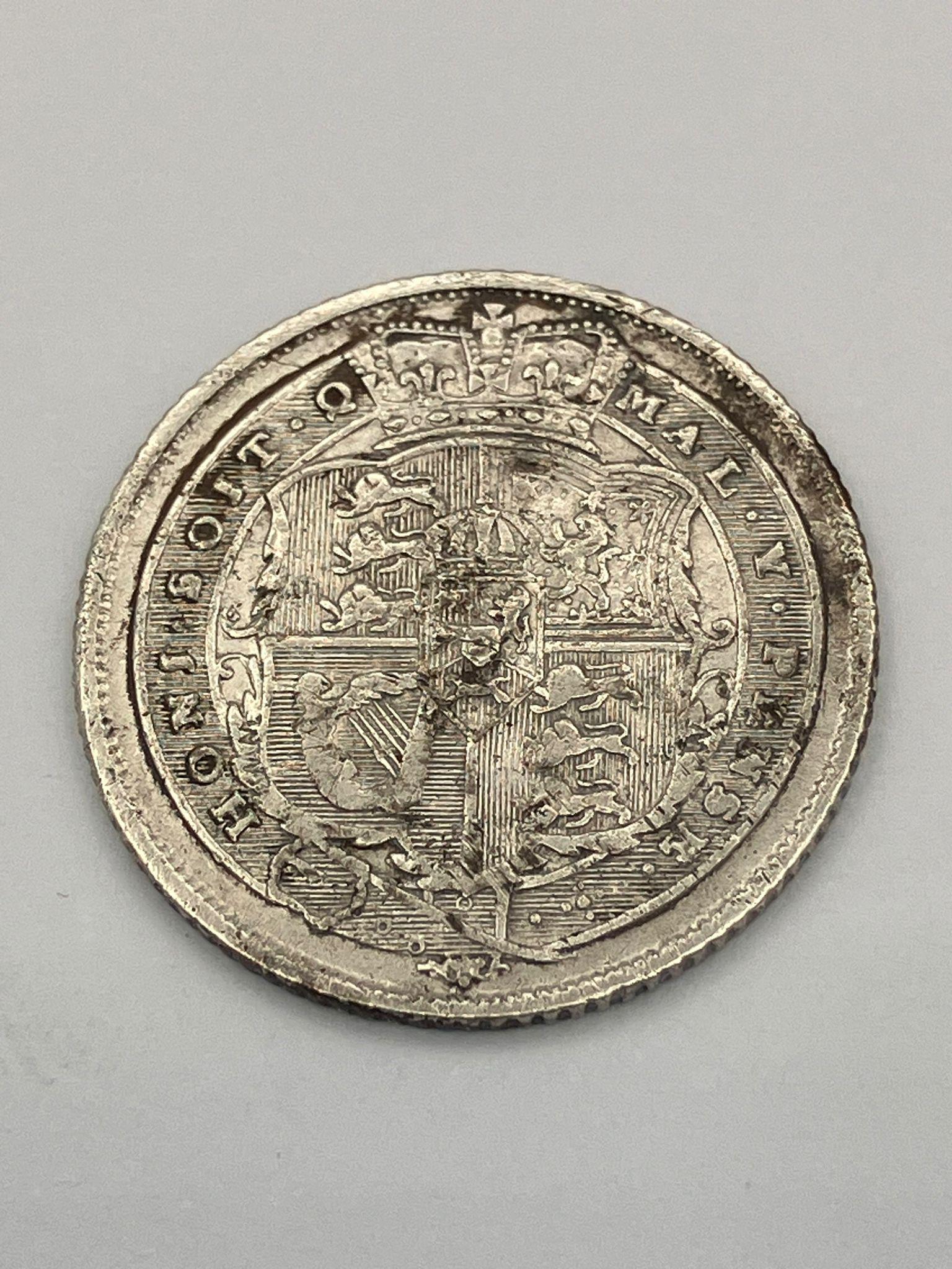 1820 GEORGE III SILVER SIXPENCE. Fine/very fine condition. Would benefit from a gentle clean. - Image 2 of 2