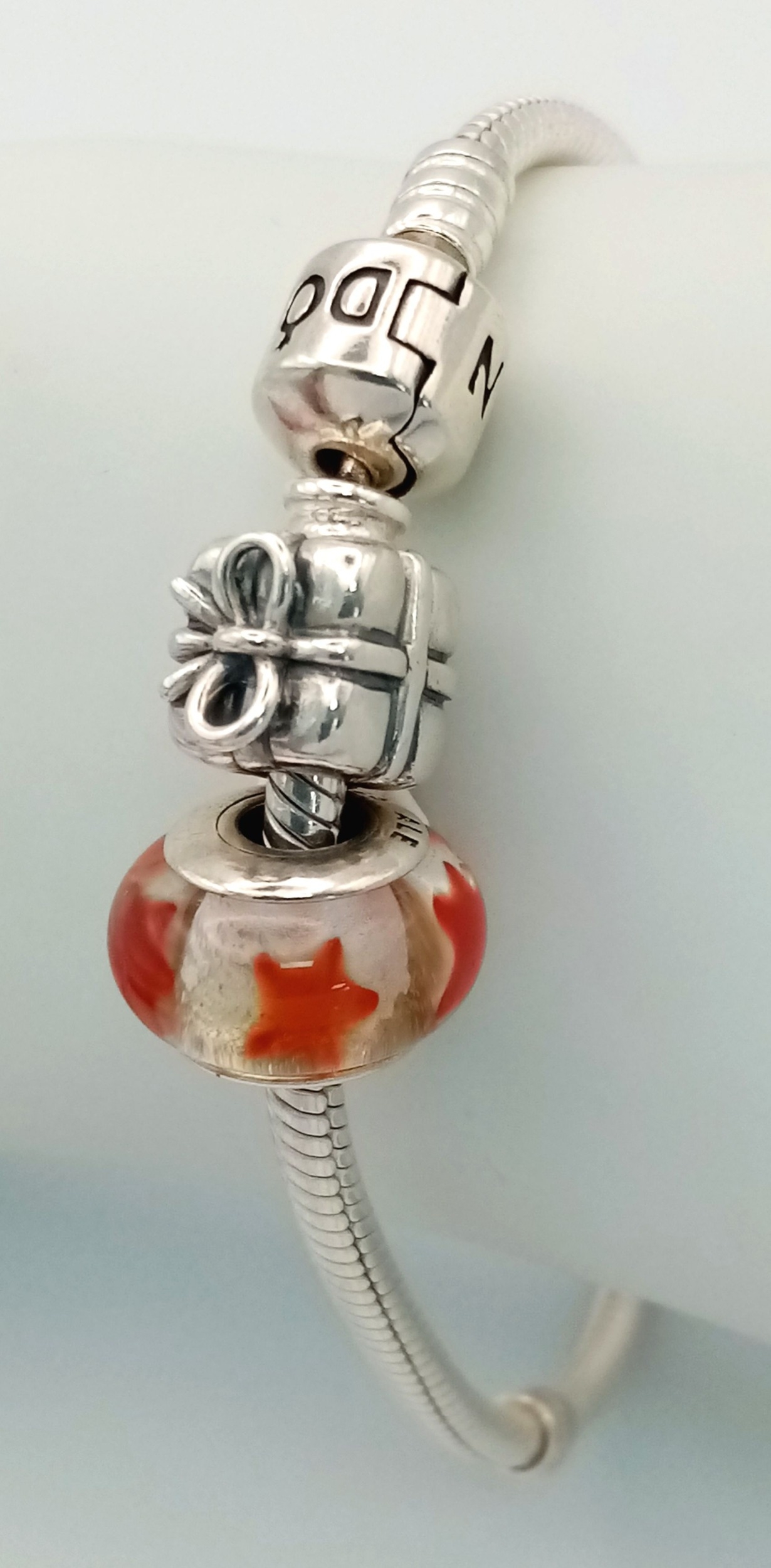 A Pandora Silver Charm Bracelet with Two Charms. 22g - Image 2 of 4